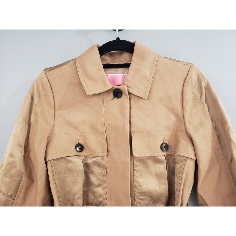 NEVER WORN! Size 2 - Kate‎ Spade New York Icon Trench Coat Camel Brown Tan Khaki - Picture 3 of 8